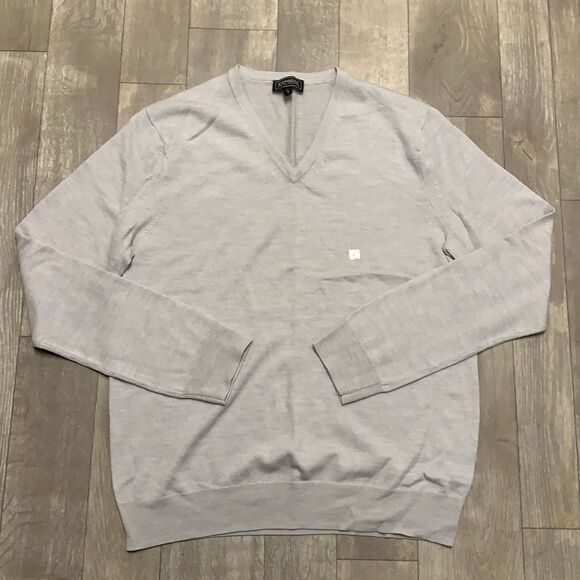 Mens NWOT Express 100% Merino Wool V-Neck Pullover Sweater - Picture 1 of 7